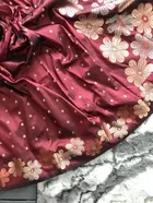 Litchi Silk Woven Design Saree for Women, Maroon 