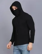 Full Sleeves Solid Hooded T-shirt for Men 
