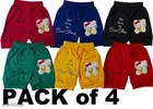 Cotton Shorts for Girls (Multicolor, 1-2 Years) (Pack of 4)