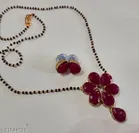 Alloy Mangalsutra with Earrings for Women 
