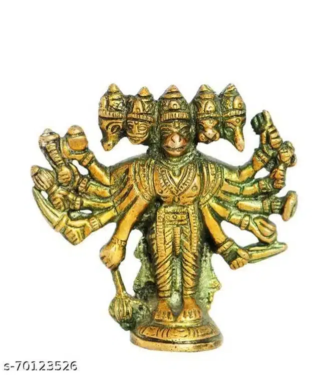 Panchmukhi Hanuman Statue (Gold)