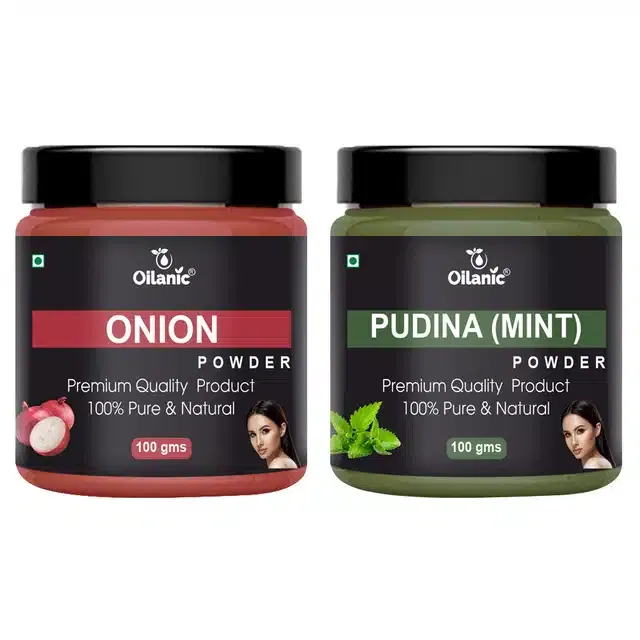 Natural Onion & Pudina Powder for Skin & Hair (Pack of 2, 100 g)