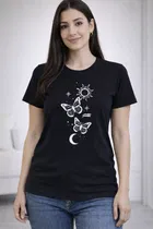 Cotton Blend T-shirt for Women, Black & Maroon, Pack of 2 