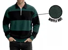 Cotton Blend Colorblocked Sweatshirt for Men, Green 