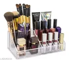 Plastic 16 Grid Makeup Kits Organizer (Transparent)