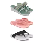 Combo of Heels with Slippers for Women 