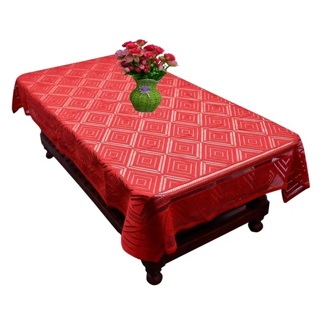 PVC Printed 4 Seaters Table Cover (Multicolor, 40x60 inches)
