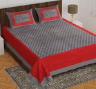 Cotton Rajasthani Jaipuri Double Bedsheet with 2 Pillow Covers 