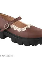 Solid Synthetic Ballerinas for Women 