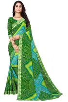 कानूड़ा फैंसी विमेंस जॉर्जेट फ्लावर प्रिंटेड साड़ी 