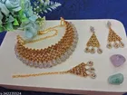Gold Finish Kundan Diamond Choker Set for Women 