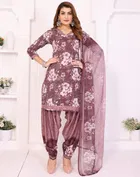 Crepe Floral Punjabi Suits for Women 