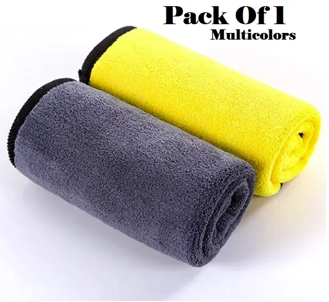 Microfiber Thick Lint & Streak-Free Multipurpose Cleaning Clothes (Multicolor, Pack of 1)