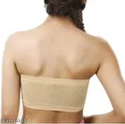 Cotton Blend Mesh Bandeau for Women, Pack of 6 