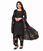 Crepe Unstitched Dress Material for Women 