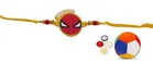 Synthetic Rakhi with Ball & Roli Chawal 