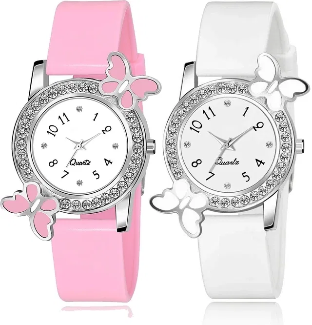 Analog Watches for Women & Girls (Multicolor, Pack of 2)