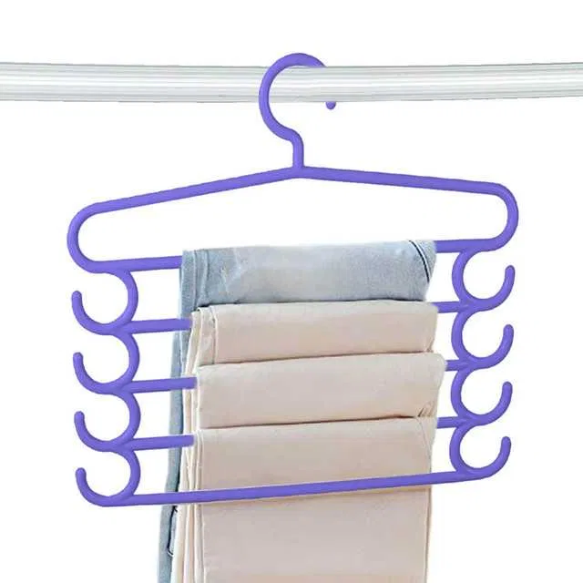 K Kudos 5 slot Clothes Hanger for Wardrobe Storage Organizer Rack (KK-14)