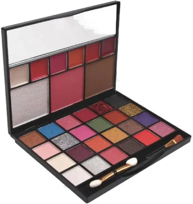 All In One Eyeshade, Blush, Highlighter, Contour, Lip Gloss, Eyebrow, Multicolor, 100 g