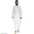 Cotton Printed Kurta with Pyjama for Men 