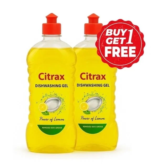 सिट्रैक्स डिशवाश जेल 2X500 ml (बोतल)  (बय 1 गेट 1 फ्री)