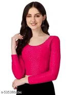 Lycra Ready Made Blouse for Women, Pink 