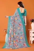 Georgette Printed Saree for Women 