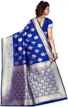 Banarasi Silk Jacquard Print Saree for Women 