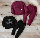 Woolen Full Sleeves T-Shirt with Pant Clothing Set for Kids 