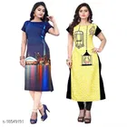 Crepe Printed Kurti for Women 