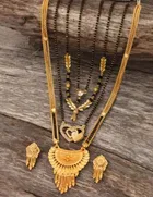 Combo of 4 Pcs Mangalsutras with Earrings Set for Women 