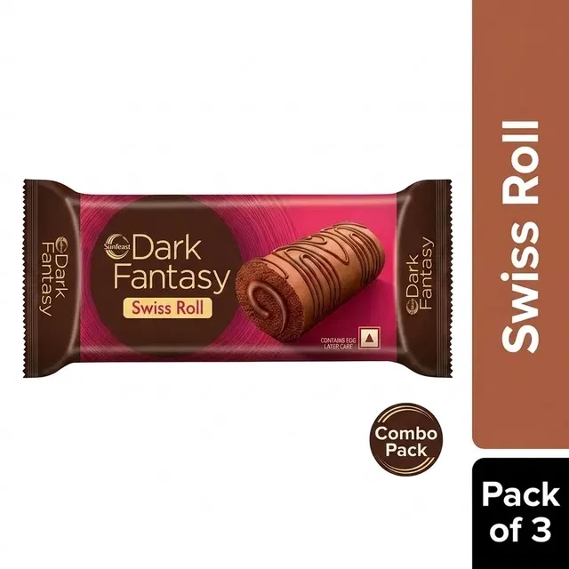Sunfeast Dark Fantasy Swiss Roll 3X21.6g (Pack of 3)