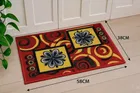 Enyra Red Flower Printed Anti Slip Tufted Mat 38x58 