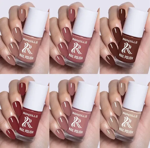Ronzille Quick Dry Long Lasting Nail Polish Combo (Set Of 6) Pack Of 6