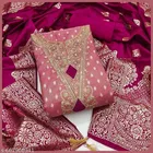Silk Blend Zari Woven Punjabi/All Over Suits for Women 