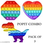 Silicone Pop It (Multicolor, Pack of 3)