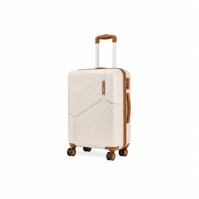 Safari Carter Pro CM 22 Inch [Small] Cabin Trolley Bag with 360° Spinner 8 Wheels, Beige