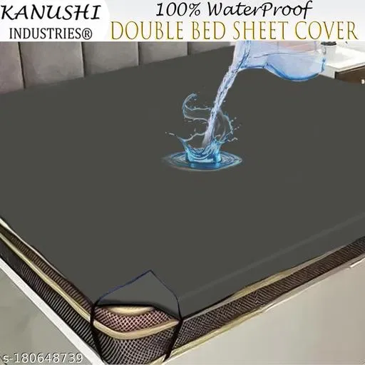 KANUSHI Industries® Bed Mattresses Protectors (DOUBLE-BED-SHEET-W.F-OCEAN-GREEN-01)