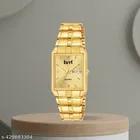 Stainless Steel Strap Analog Watch for Men (Gold)