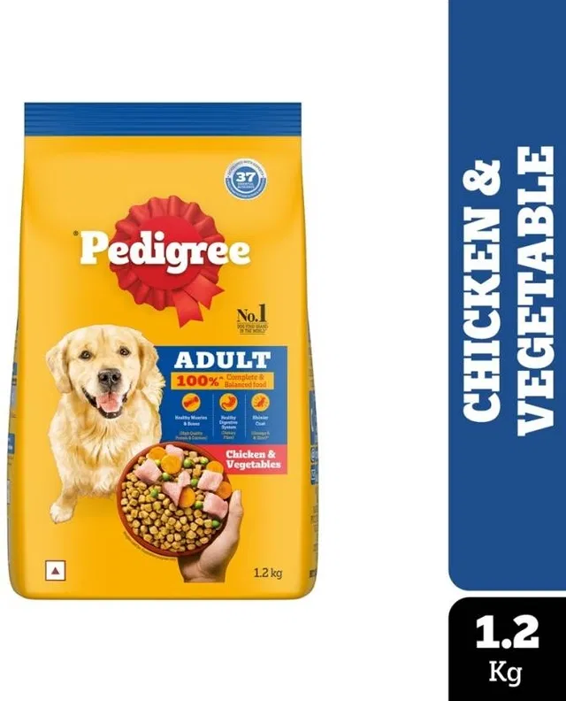 Pedigree Adult Chicken and Vegetable Dry Adult Dog Food (1.2 Kg)