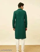 High-Low Mandarin Neck Kurta for Men 
