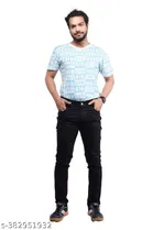 Denim Slim Fit Jeans for Men (Black, 28)