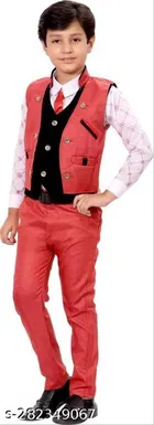 3 Pcs Coat Pant Set for Boys 