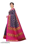 Art Silk Printed Saree for Women, Multicolor 