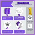 1st Happy Birthday Balloon Decoration Kit, Purple, Set of 1
