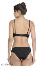 Cotton Blend Solid Lingerie Set for Women 