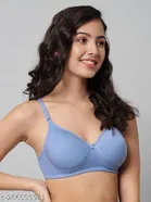 Cotton Blend Solid Padded Bra for Women 