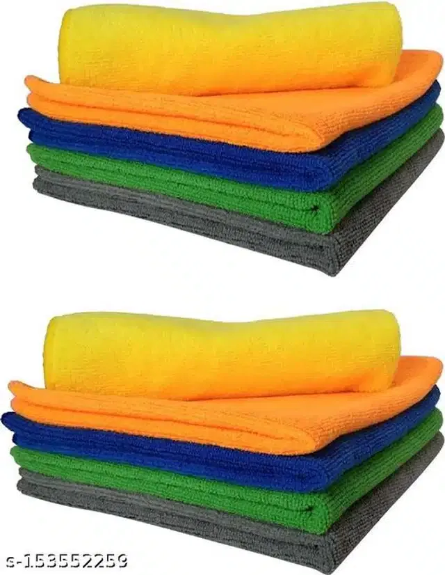 Microfiber Bath Towel (Multicolor, 40x40 cm) (Pack of 10)