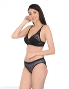 Polycotton Bra with Panty for Women 