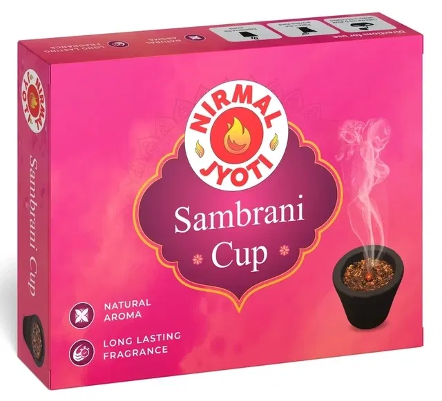 निर्मल ज्योति संब्रानी कप ड्राई कोन धुप 12 Pcs